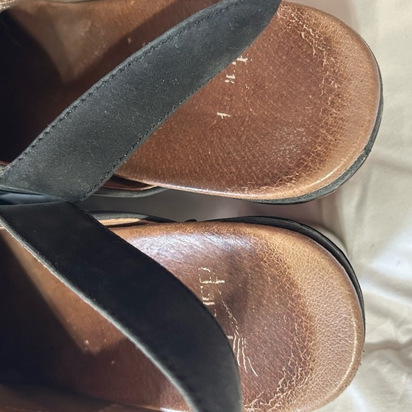 Dansko Delle Suede Slingback Platform Clog Sandal Black 41EU 10.5-11US - Picture 4 of 8